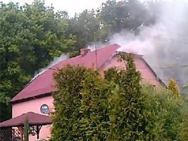 Pożar domu w Jankowicach